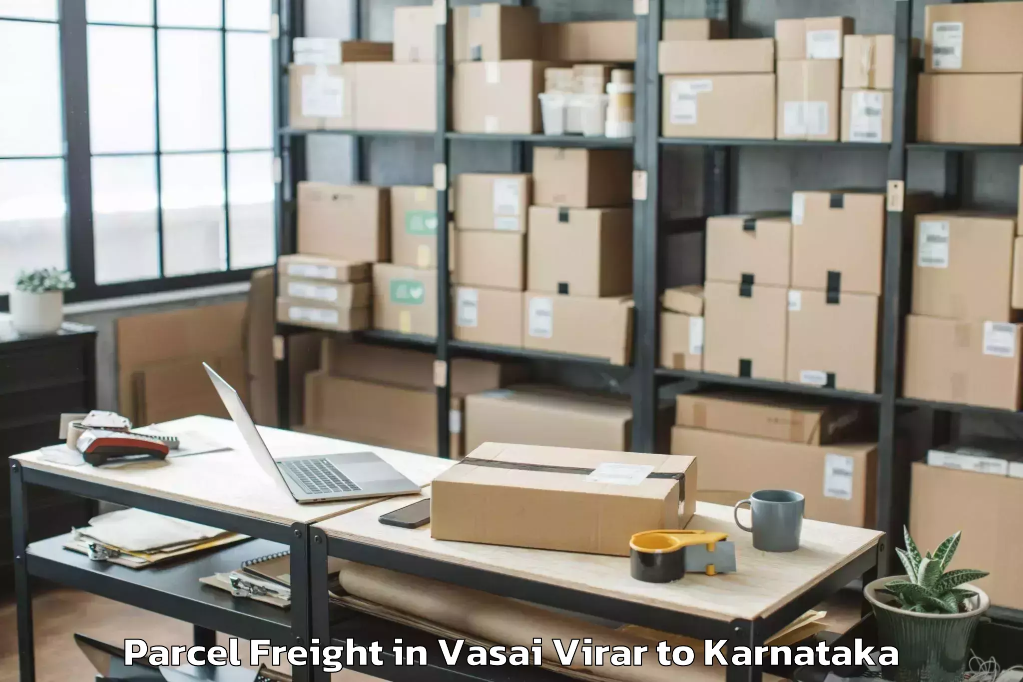 Efficient Vasai Virar to Munirabad Parcel Freight